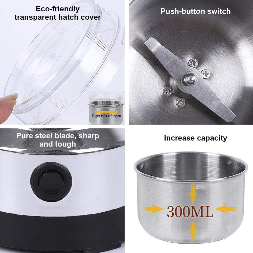 Coffee Bean Grinder Electric - Electric Coffee Grinder Stainless Steel Spice