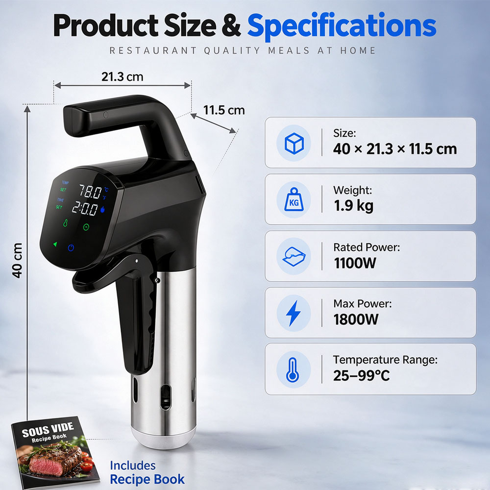 WiFi Sous Vide Cooker 1800W Im - Digital Sous Vide Precision Cooker ulasan dan harga